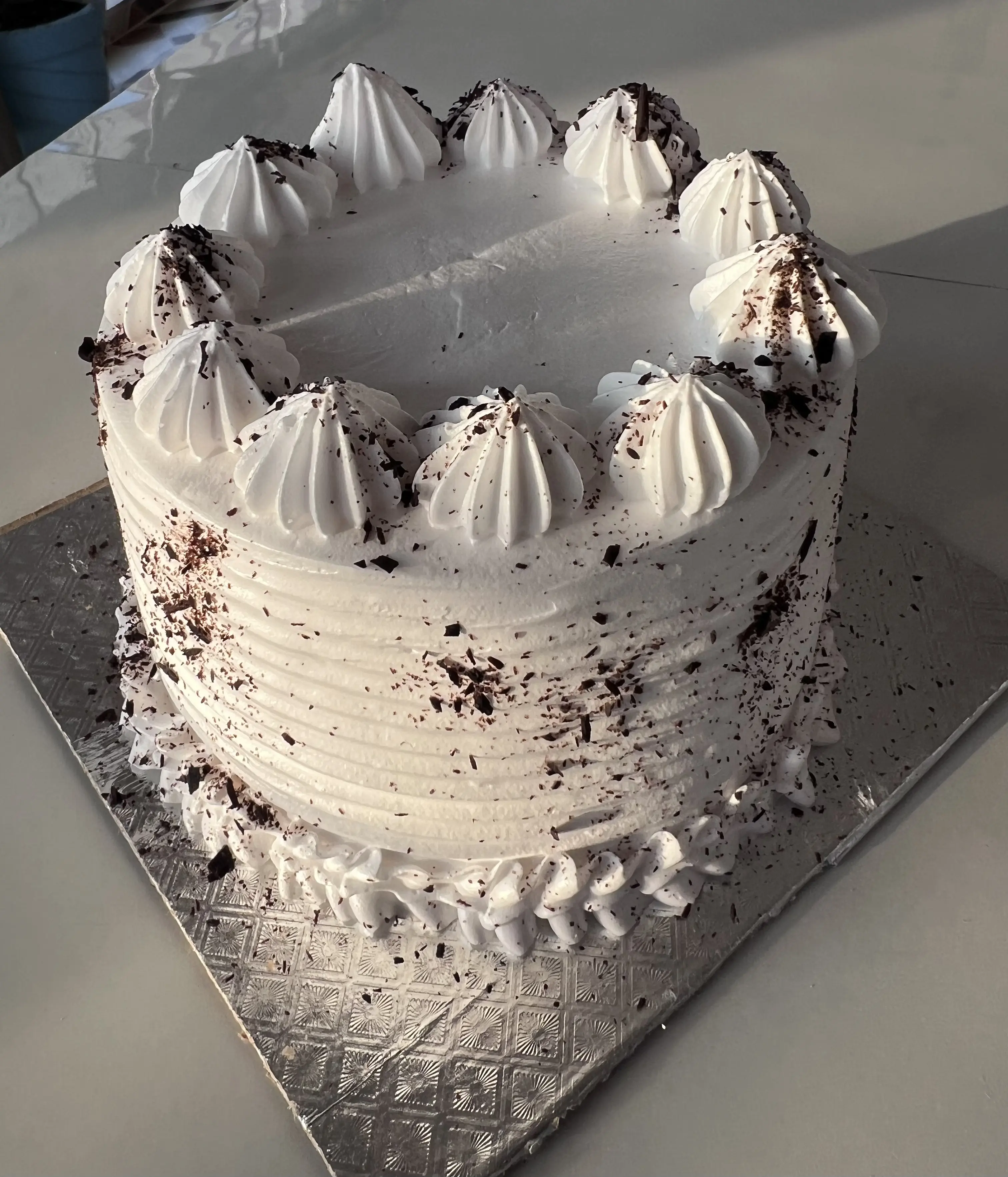 White Forest Birthday Cake